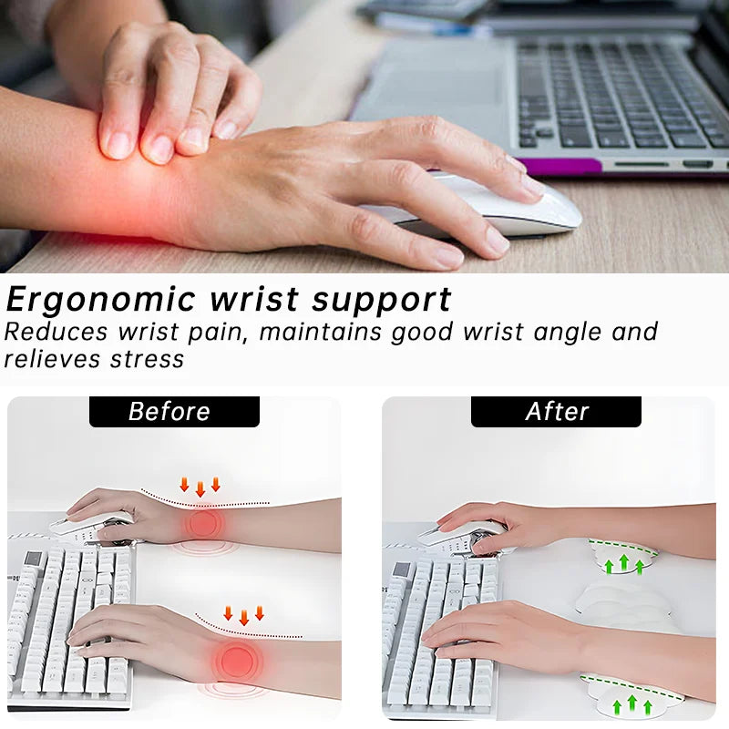 Cloud Shape Wrist Rest Pad Anti-Slip Desk Mat Memory Foam Palm Rest Ergonomic