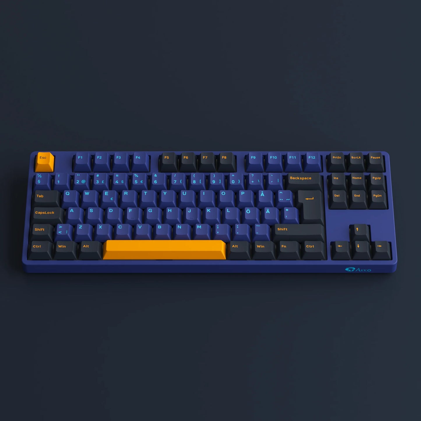 Akko 5087S ISO Nordic Horizon Mechanical Keyboard 75% RGB Hot-swap Wired USB-C with Cherry Profile PBT Double Shot Keycaps