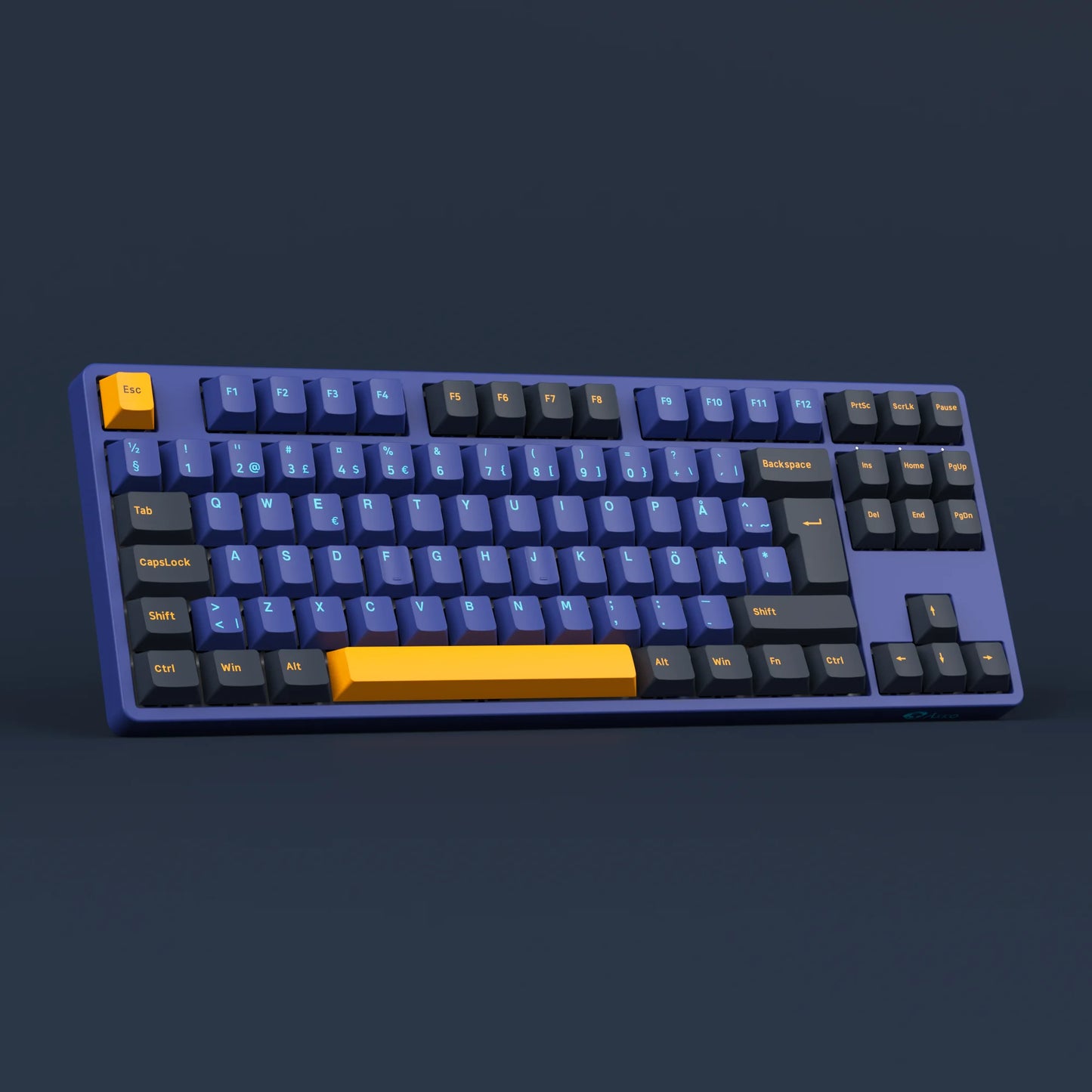 Akko 5087S ISO Nordic Horizon Mechanical Keyboard 75% RGB Hot-swap Wired USB-C with Cherry Profile PBT Double Shot Keycaps