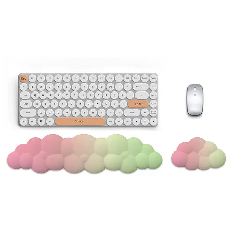 Keyboard Cloud Wrist Rest Pad Anti-Slip Desk Mat Memory Foam Rest Ergonomic