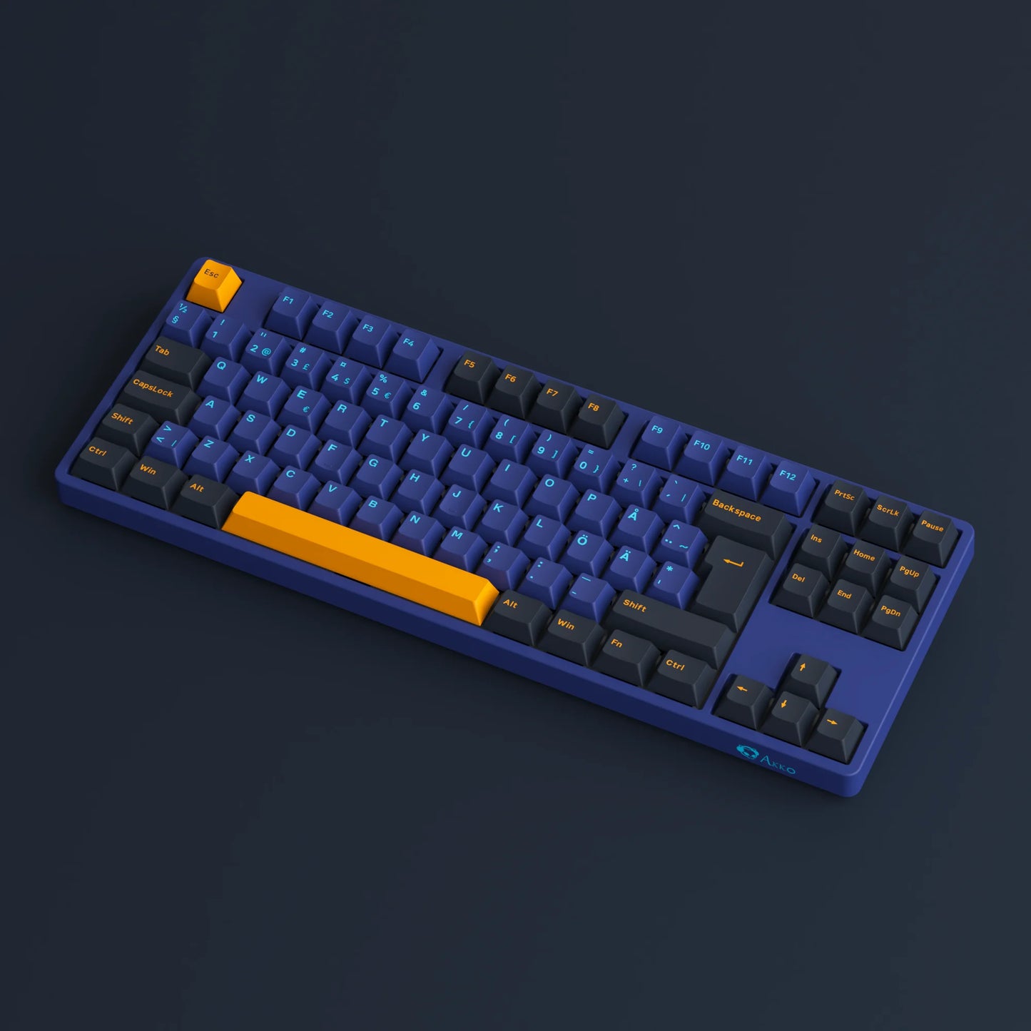 Akko 5087S ISO Nordic Horizon Mechanical Keyboard 75% RGB Hot-swap Wired USB-C with Cherry Profile PBT Double Shot Keycaps