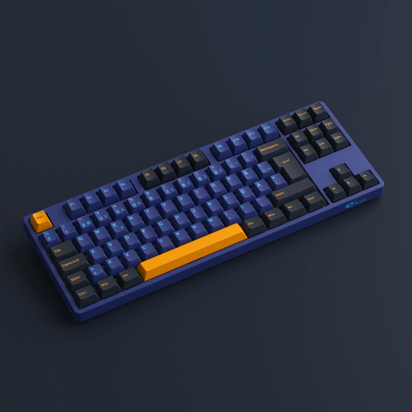 Akko 5087S ISO Nordic Horizon Mechanical Keyboard 75% RGB Hot-swap Wired USB-C with Cherry Profile PBT Double Shot Keycaps
