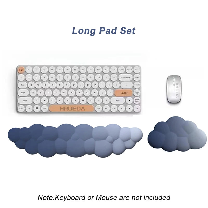 Keyboard Cloud Wrist Rest Pad Anti-Slip Desk Mat Memory Foam Rest Ergonomic
