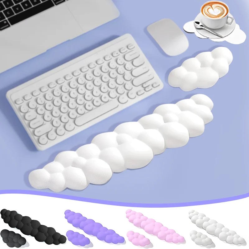 Cloud Shape Wrist Rest Pad Anti-Slip Desk Mat Memory Foam Palm Rest Ergonomic