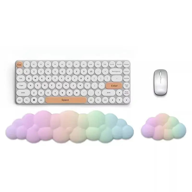 Keyboard Cloud Wrist Rest Pad Anti-Slip Desk Mat Memory Foam Rest Ergonomic