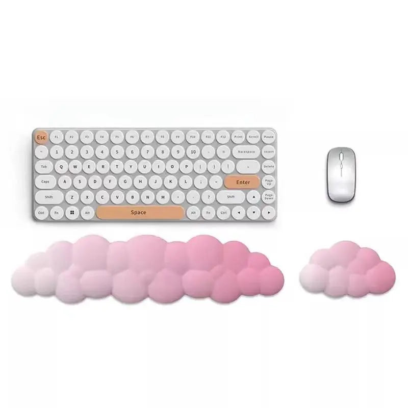 Keyboard Cloud Wrist Rest Pad Anti-Slip Desk Mat Memory Foam Rest Ergonomic