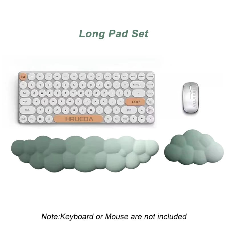 Keyboard Cloud Wrist Rest Pad Anti-Slip Desk Mat Memory Foam Rest Ergonomic