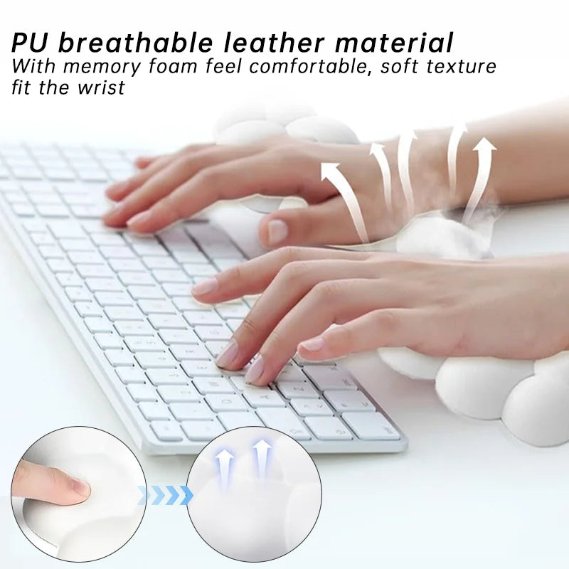 Cloud Shape Wrist Rest Pad Anti-Slip Desk Mat Memory Foam Palm Rest Ergonomic