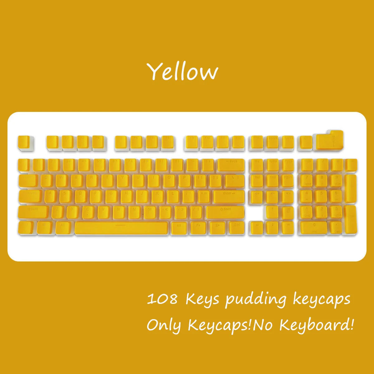 [Keycaps only] OEM Profile PBT Keycaps 108 Keys Pudding Keycap for Cherry MX Switch 