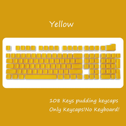 [Keycaps only] OEM Profile PBT Keycaps 108 Keys Pudding Keycap for Cherry MX Switch 