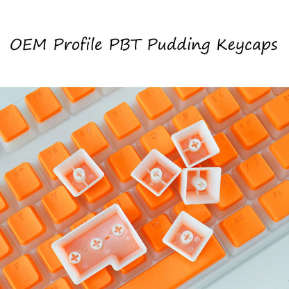 [Keycaps only] OEM Profile PBT Keycaps 108 Keys Pudding Keycap for Cherry MX Switch 