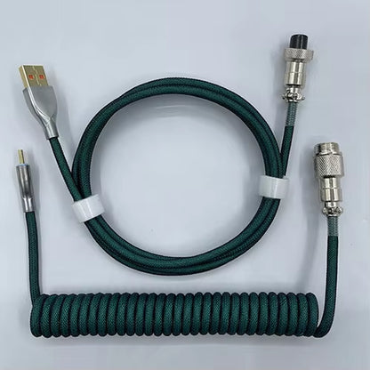 Mechanical Keyboard Wire Type C USB Aviation Cable - Coiled 