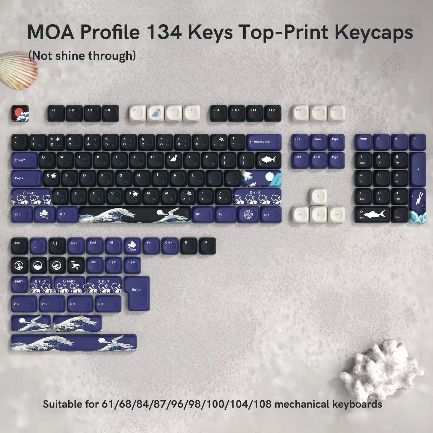 143 Keys Pink Cherry MOA Profile PBT Keycaps Dye Sub Customs Key Caps for 61/87/104 Cherry MX Switch Gaming Mechanical Keyboard