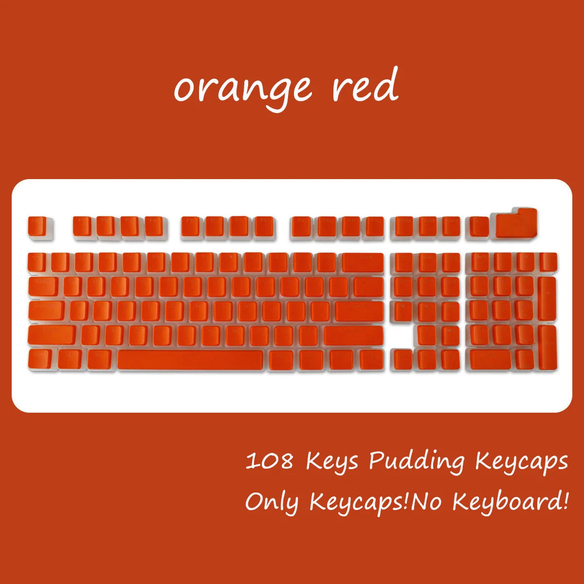 [Keycaps only] OEM Profile PBT Keycaps 108 Keys Pudding Keycap for Cherry MX Switch 