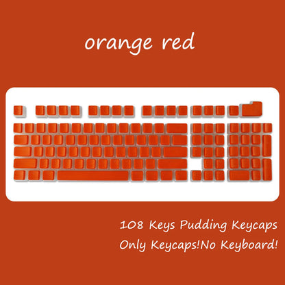 [Keycaps only] OEM Profile PBT Keycaps 108 Keys Pudding Keycap for Cherry MX Switch 