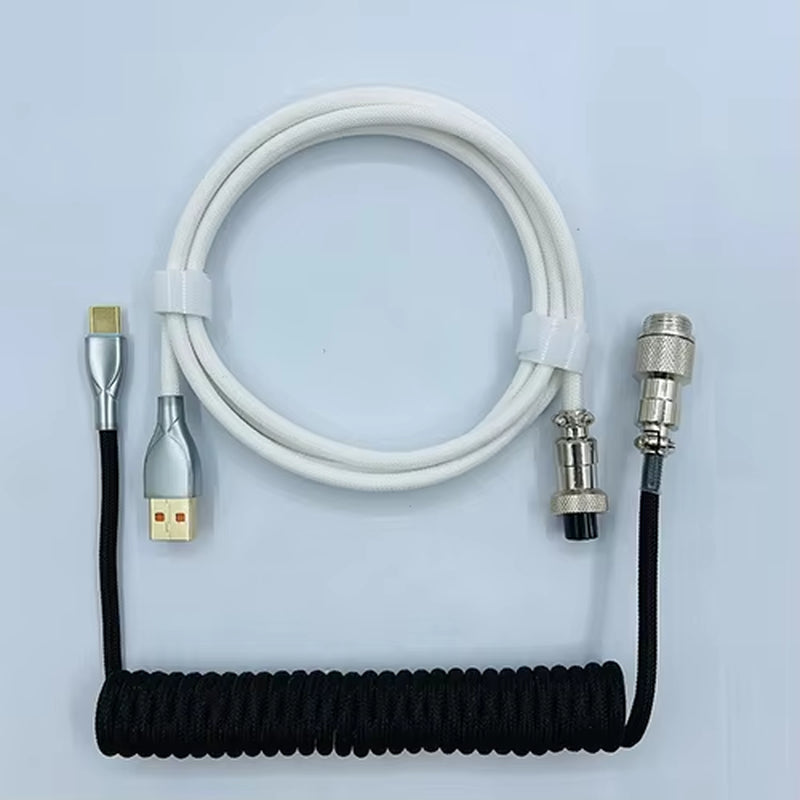 Mechanical Keyboard Wire Type C USB Aviation Cable - Coiled 