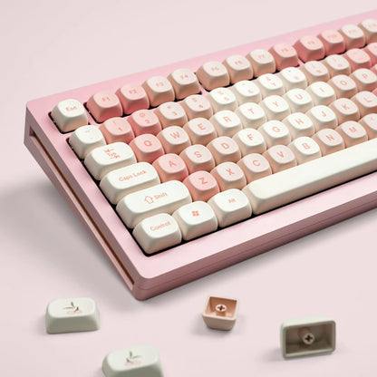 143 Keys Pink Cherry MOA Profile PBT Keycaps Dye Sub Customs Key Caps for 61/87/104 Cherry MX Switch Gaming Mechanical Keyboard