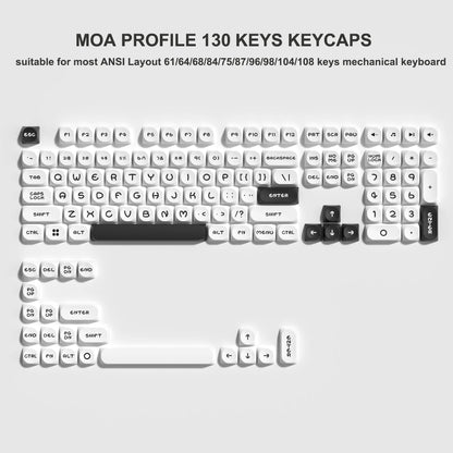 143 Keys Pink Cherry MOA Profile PBT Keycaps Dye Sub Customs Key Caps for 61/87/104 Cherry MX Switch Gaming Mechanical Keyboard