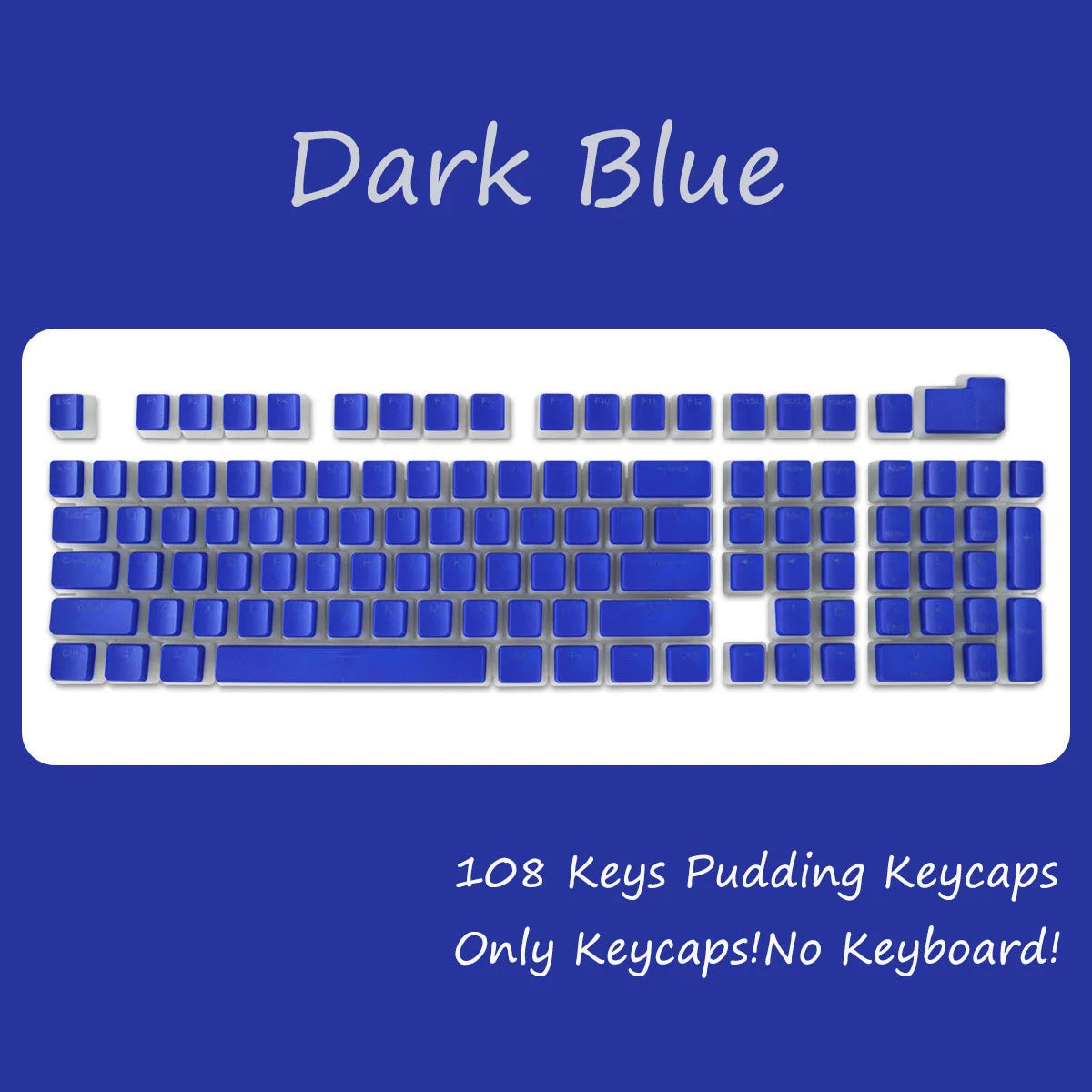 [Keycaps only] OEM Profile PBT Keycaps 108 Keys Pudding Keycap for Cherry MX Switch 