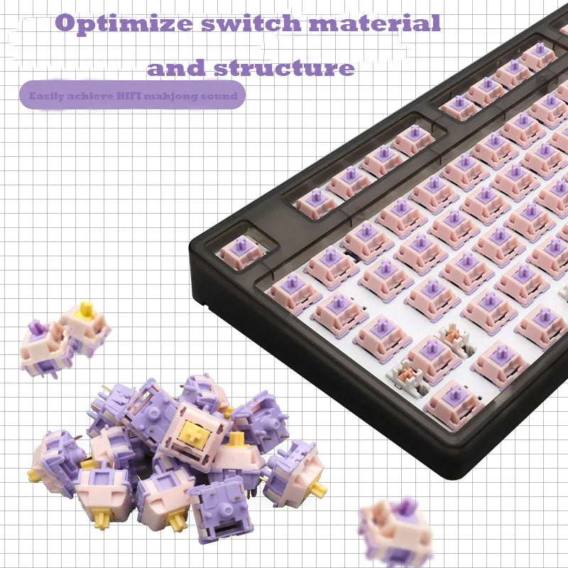 Gmkfans  Princess Switch Linear Tactile 38/45/53/48/60G HIFI Sound Mechanical Keyboard Switches 