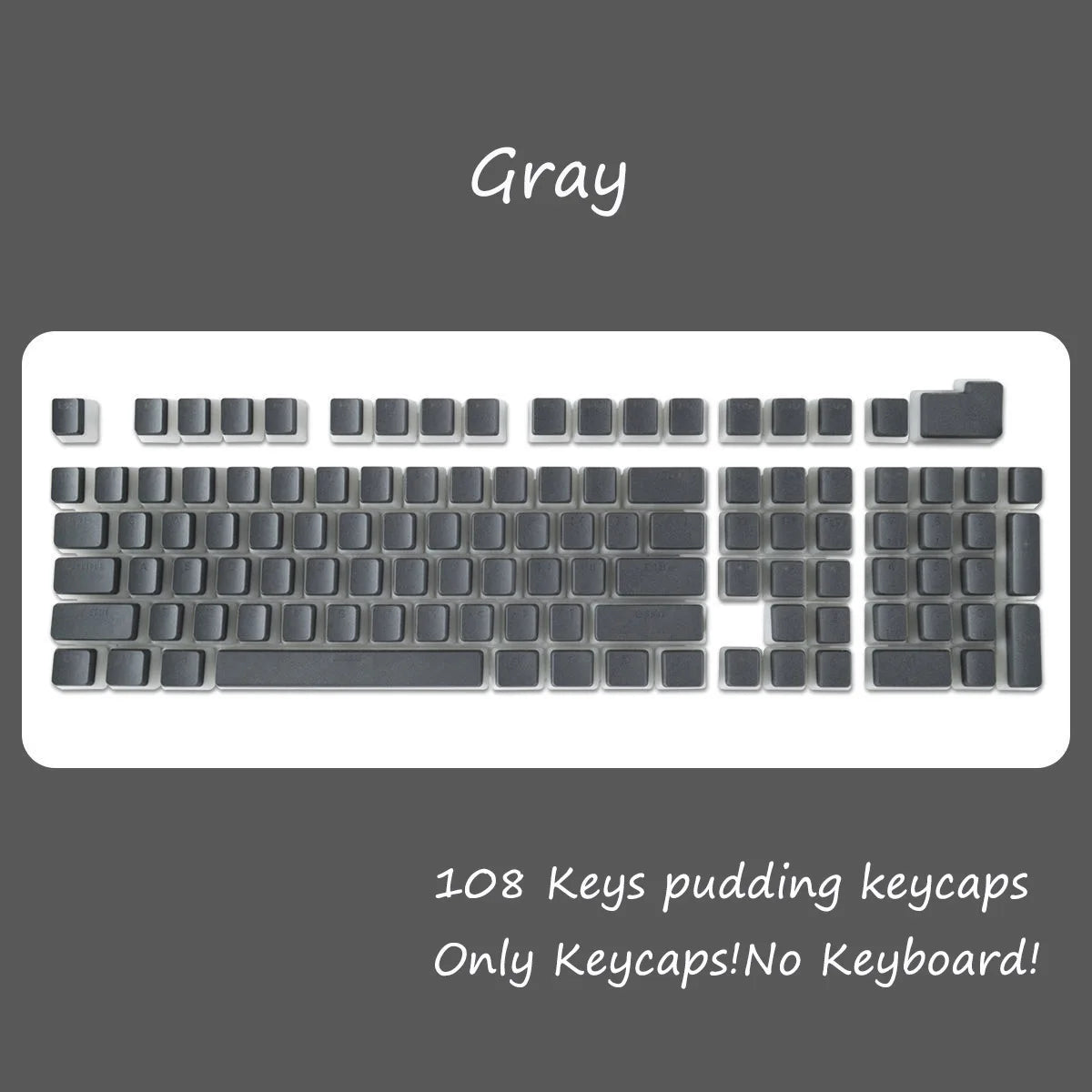 [Keycaps only] OEM Profile PBT Keycaps 108 Keys Pudding Keycap for Cherry MX Switch 