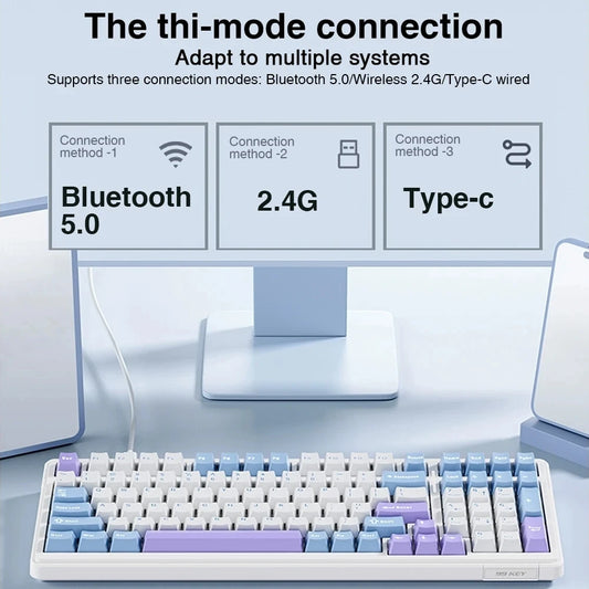 Aula F99 Gaming Mechanical Keyboard Three Mode 2.4G Wireless 