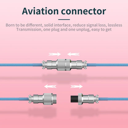 Coiled Cable Mechanical Keyboard Aviator Cable Type-C to USB Connector Keyboard Aviation Cable 