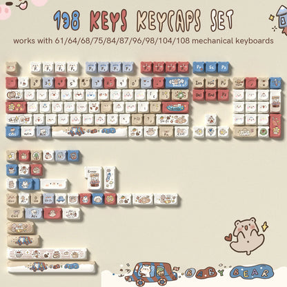 [Key Caps Only} 143 Keys PBT Keycap 5 Sides DYE-SUB XDA Profile  Cherry MX Switch 