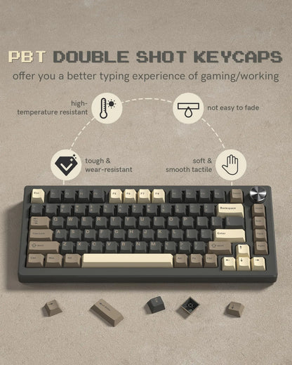 [Key Caps Only] Womier PBT Keycap Double Shot Cherry Profile Key caps for Cherry MX Switches