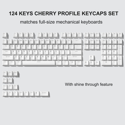 [Key Caps Only] Womier PBT Keycap Double Shot Cherry Profile Key caps for Cherry MX Switches