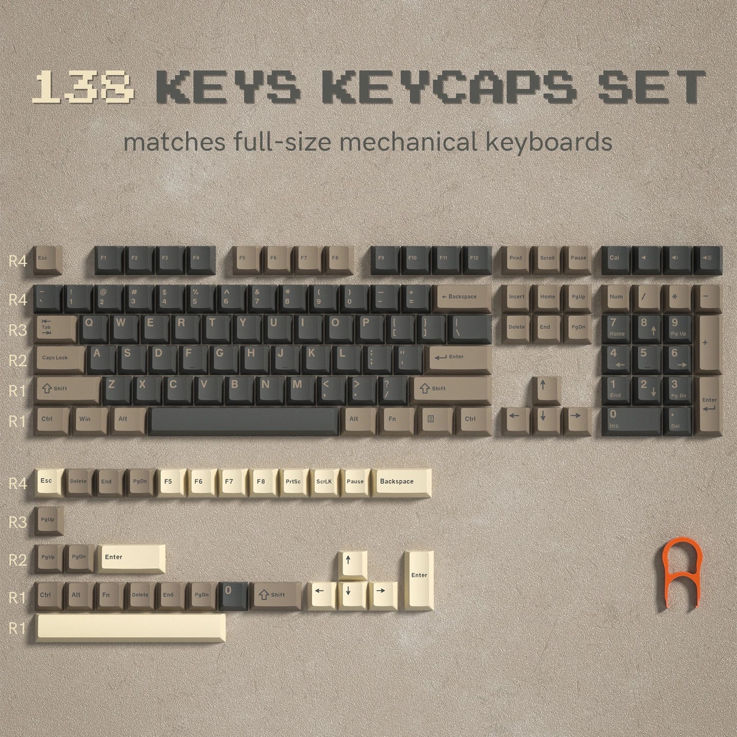 [Key Caps Only] Womier PBT Keycap Double Shot Cherry Profile Key caps for Cherry MX Switches