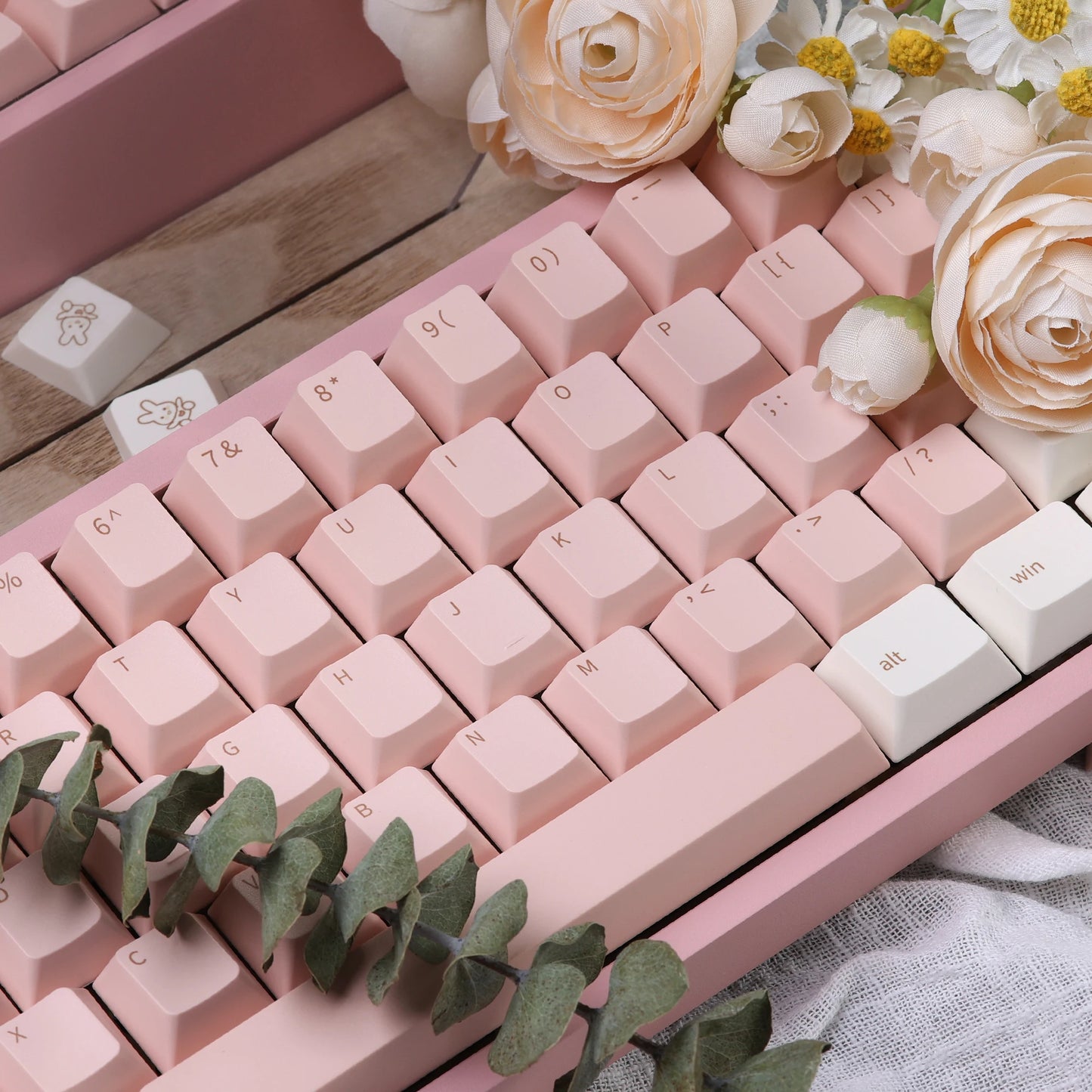 Strawberry Cake Rabbit Cherry Profile Keycaps Set