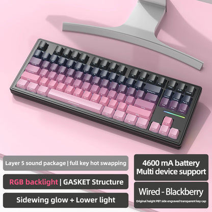 Attack Shark M87 Pro Hot-Swap Mechanical Keyboard Bluetooth/2.4Ghz /USB-C Retro TKL 