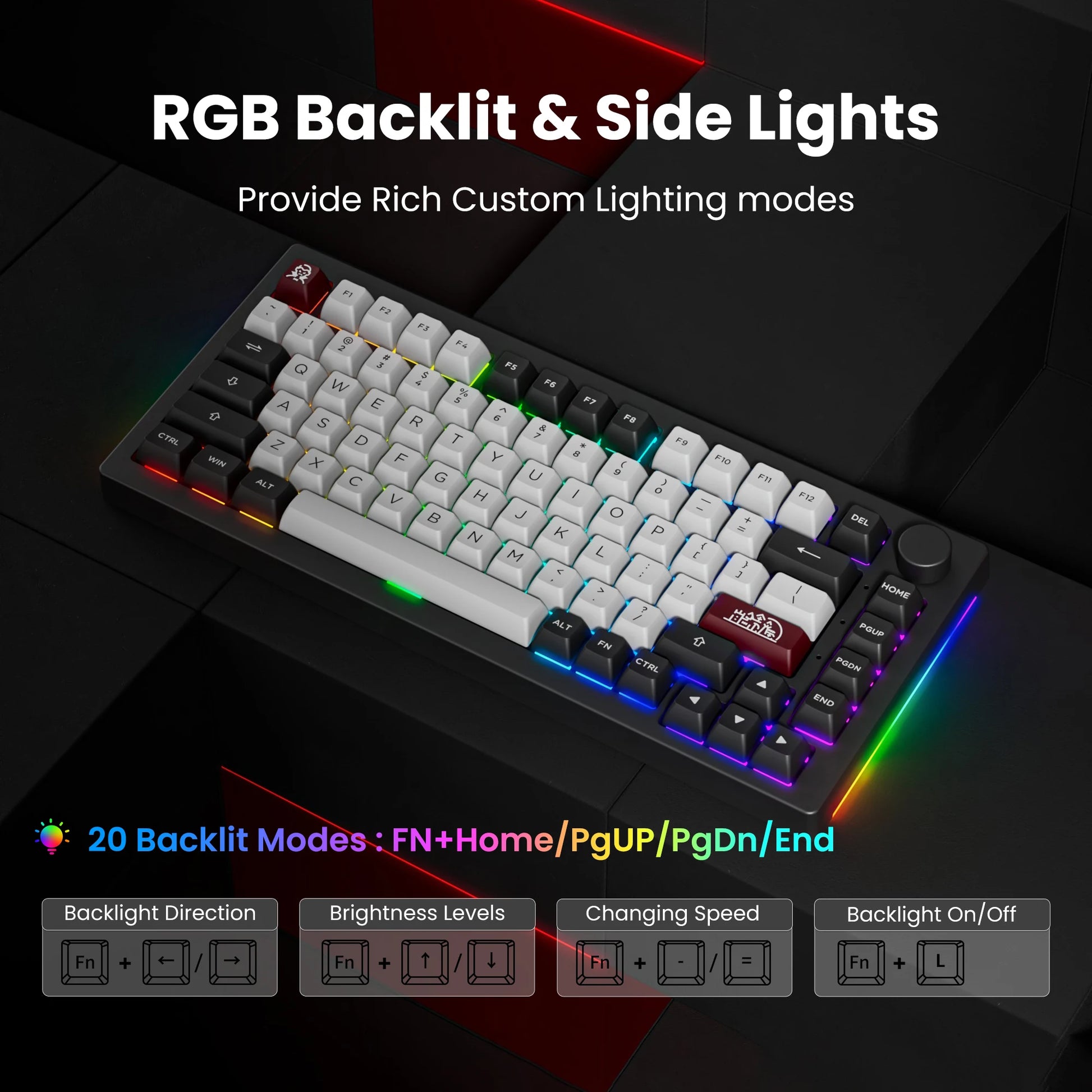 Akko 5075B plus ANSI/ISO 75% Mechanical Gaming Keyboard 3/5 Pin Hot Swap Three-Modes RGB 2.4Ghz Wireless