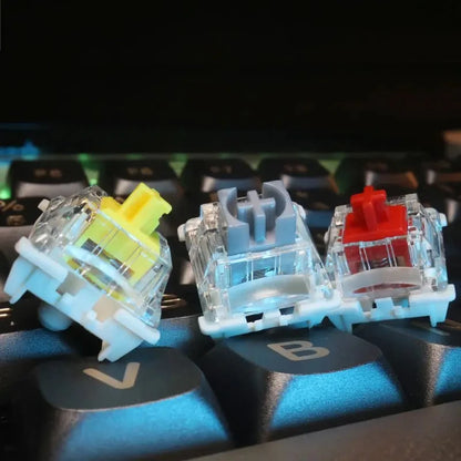 Gateron Pro 3.0 V3 Switch 3pin RGB Linear Tactile Red White Yellow Silver Brown Black Switch For Mechanical Keyboard Pre Lubed