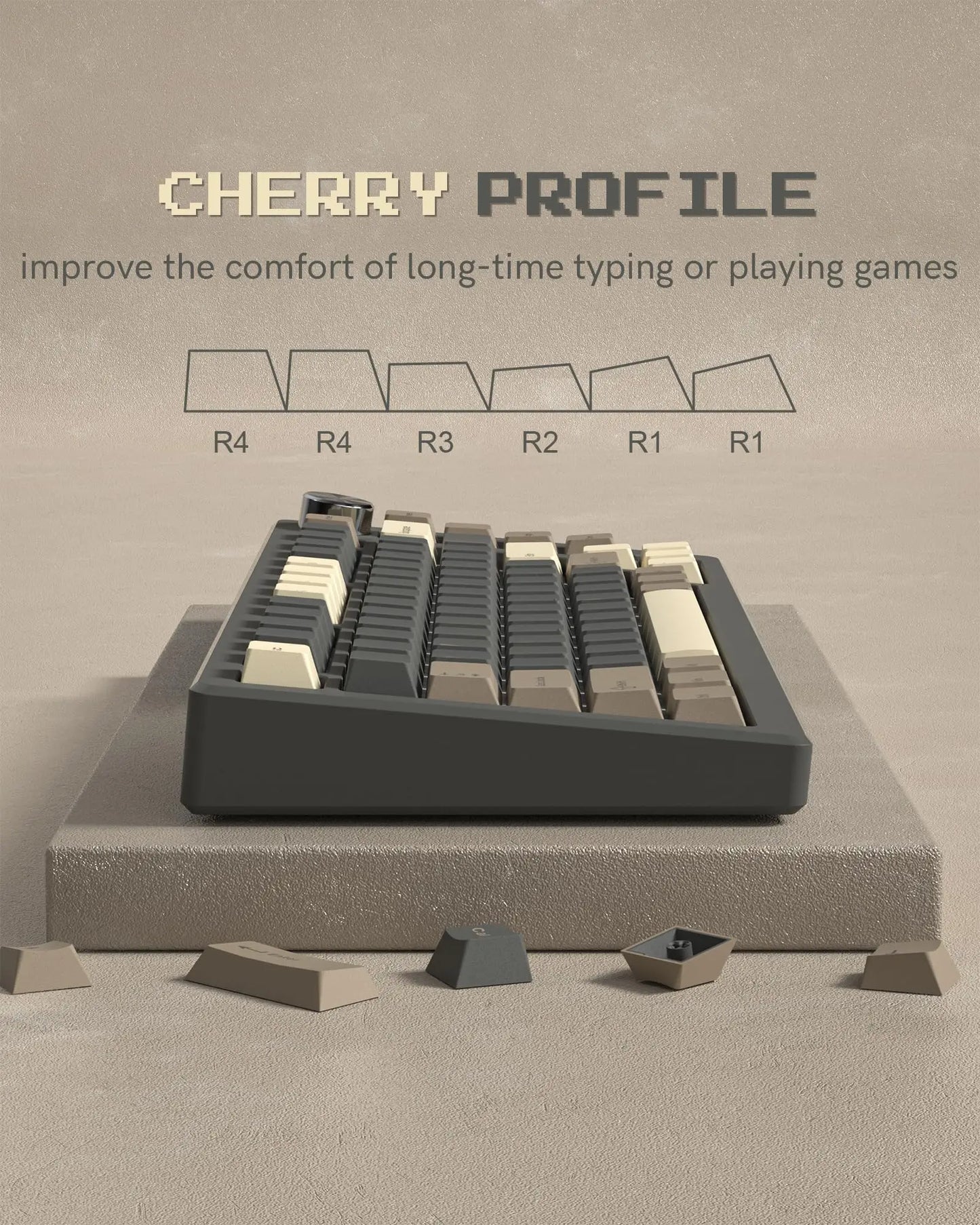 [Key Caps Only] Womier PBT Keycap Double Shot Cherry Profile Key caps for Cherry MX Switches