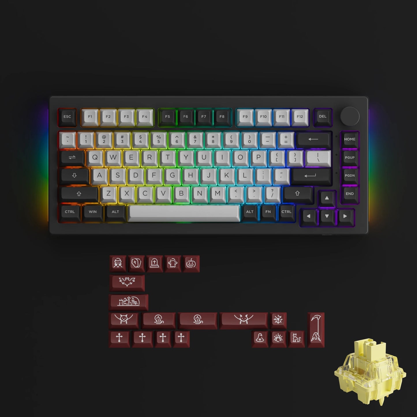 Akko 5075B plus ANSI/ISO 75% Mechanical Gaming Keyboard 3/5 Pin Hot Swap Three-Modes RGB 2.4Ghz Wireless