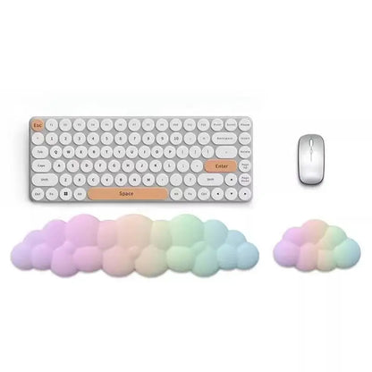 Keyboard Cloud Wrist Rest Pad Anti-Slip Desk Mat Memory Foam Rest Ergonomic