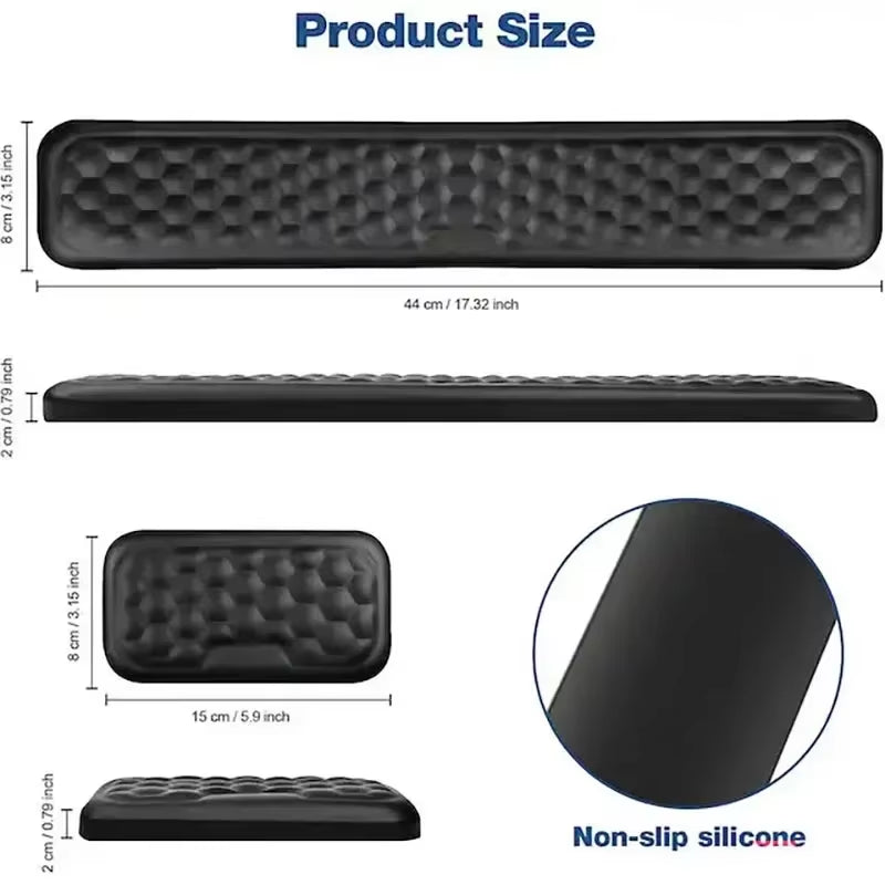 Keyboard Pad Set Memory Foam for Office Computer Laptop 