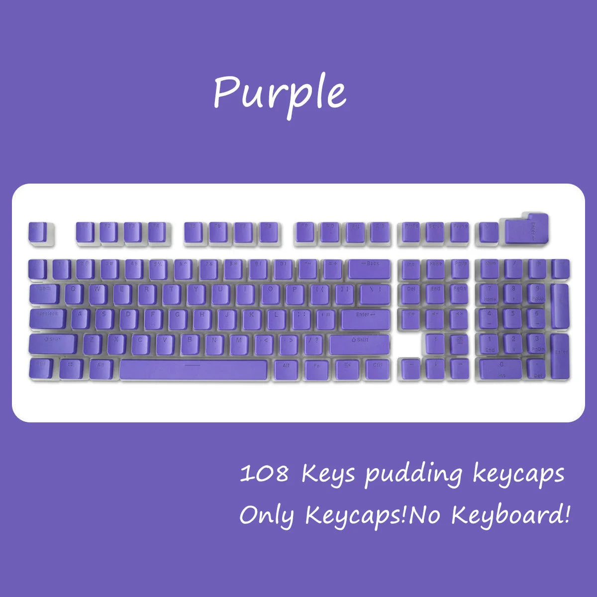 [Keycaps only] OEM Profile PBT Keycaps 108 Keys Pudding Keycap for Cherry MX Switch 