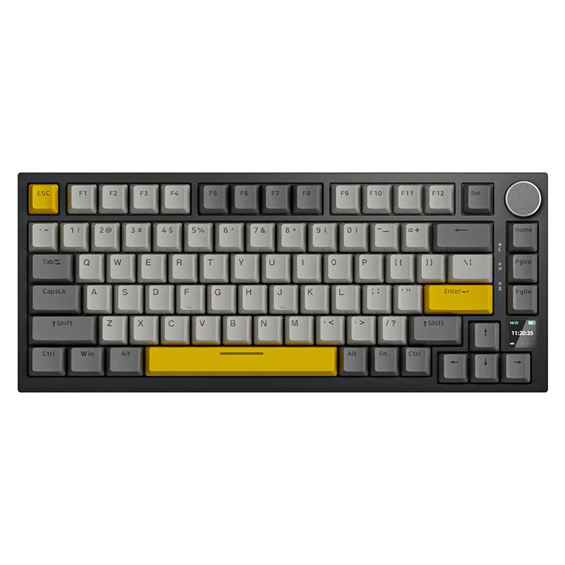 AJAZZ AK820 Pro 75% Gasket-Mounted Bluetooth 5.1/2.4G Wireless/Type-C Wired Mechanical Keyboard 