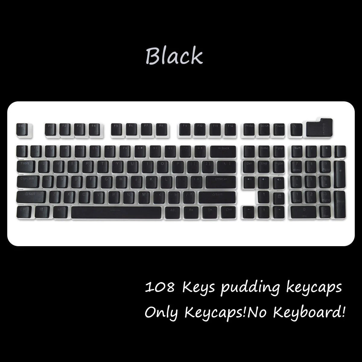 [Keycaps only] OEM Profile PBT Keycaps 108 Keys Pudding Keycap for Cherry MX Switch 