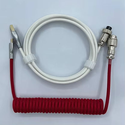 Mechanical Keyboard Wire Type C USB Aviation Cable - Coiled 