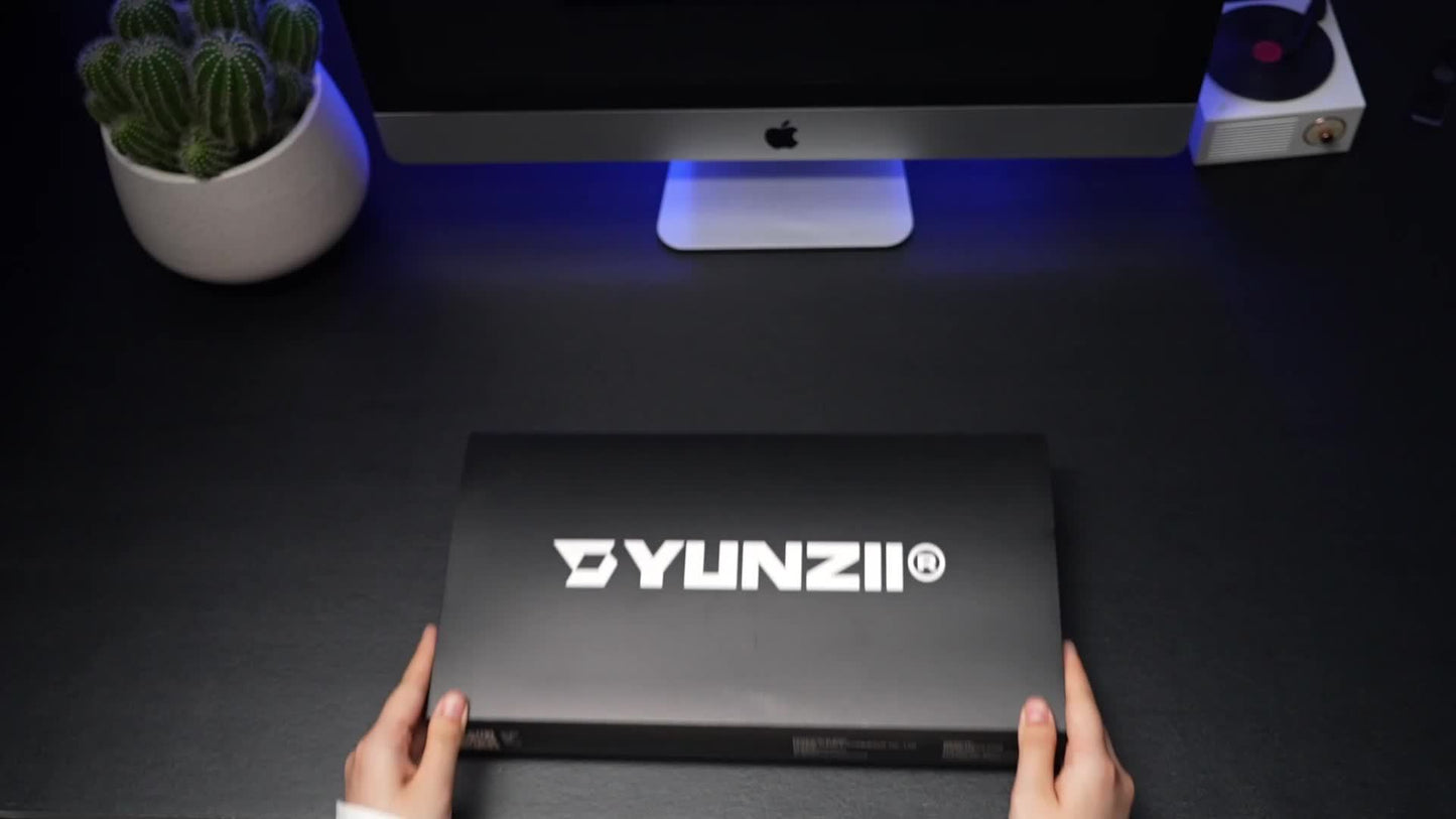 YUNZII YZ75 Black 75% Hot Swappable Wireless Gaming Mechanical Keyboard, RGB Backlights, BT5.0/2.4G/USB-C, Dye Sub PBT Keycaps For Linux/Win/Mac