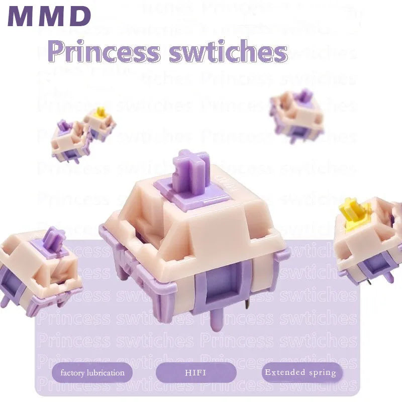 Gmkfans  Princess Switch Linear Tactile 38/45/53/48/60G HIFI Sound Mechanical Keyboard Switches 