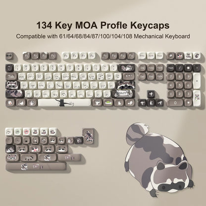 143 Keys Pink Cherry MOA Profile PBT Keycaps Dye Sub Customs Key Caps for 61/87/104 Cherry MX Switch Gaming Mechanical Keyboard