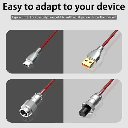 Mechanical Keyboard Wire Type C USB Aviation Cable - Coiled 