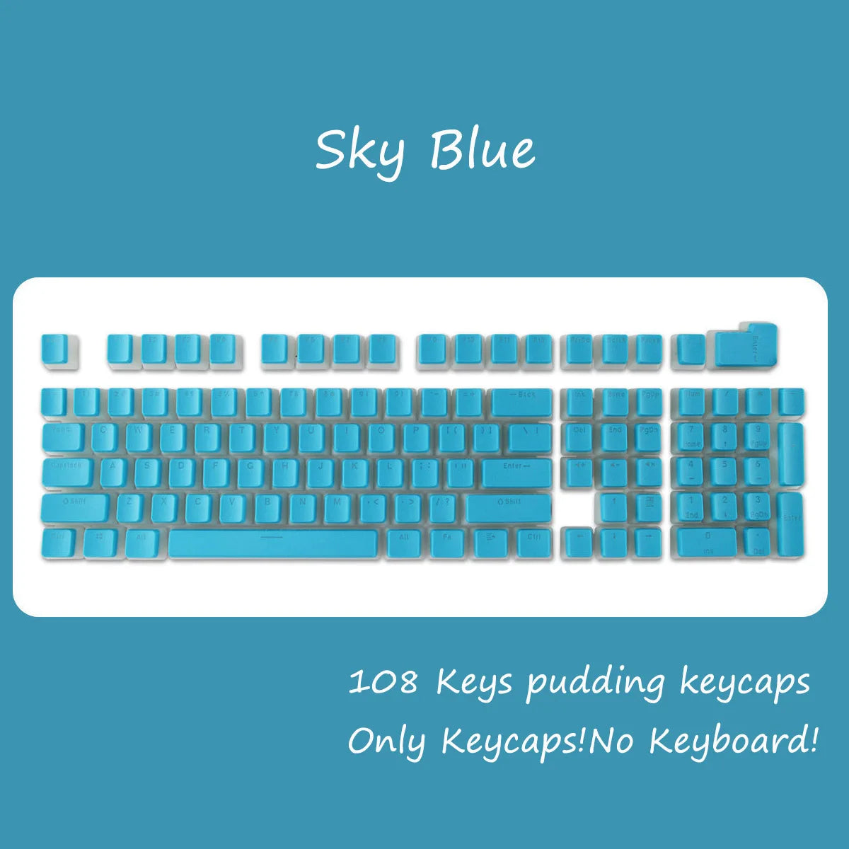 [Keycaps only] OEM Profile PBT Keycaps 108 Keys Pudding Keycap for Cherry MX Switch 