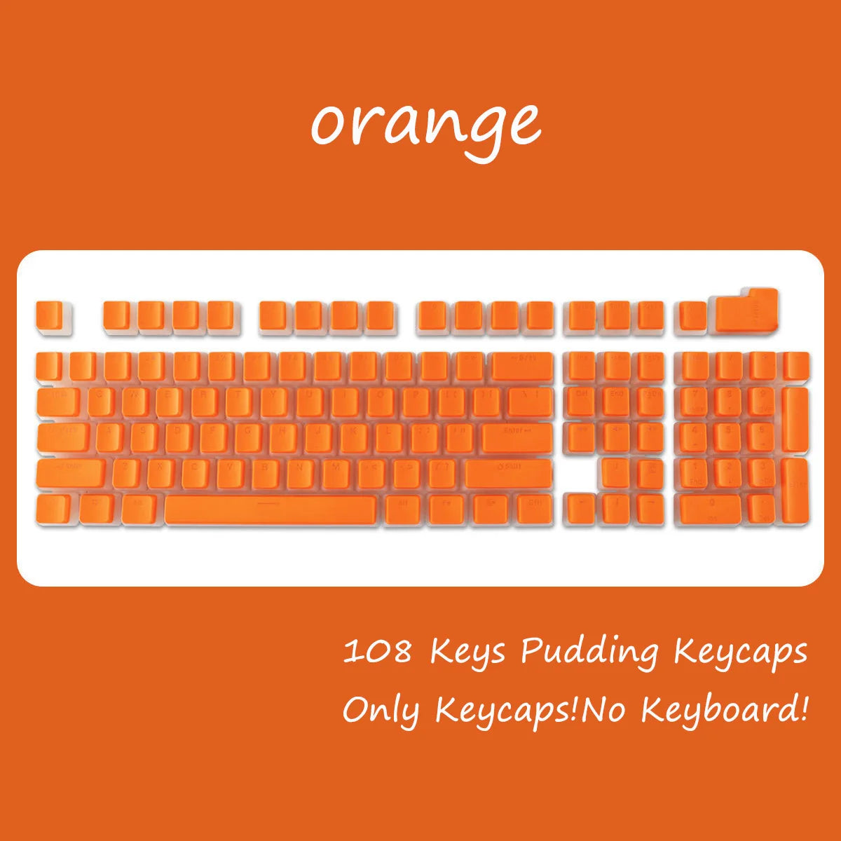 [Keycaps only] OEM Profile PBT Keycaps 108 Keys Pudding Keycap for Cherry MX Switch 